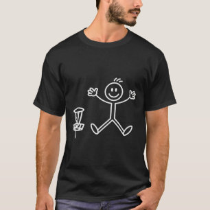 Funny Stick Person Frisbee Golf Player Disc Golf T-Shirt