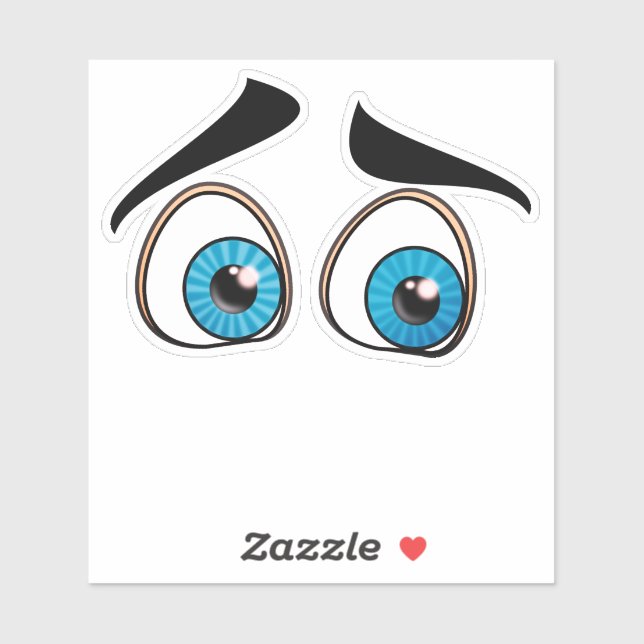 Funny Sticker with Surprised Eyes (Sheet)