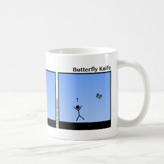 Funny Stickman Butterfly Knife Mug