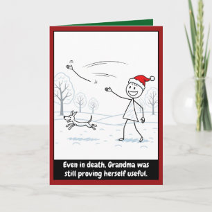 Funny stickman Christmas card