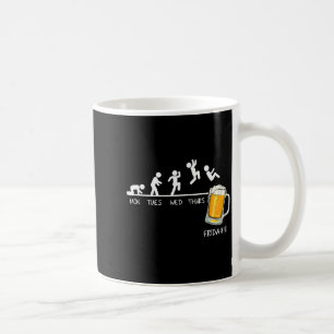Funny Stickman Jumping Beer Days Of Week Friday Dr Coffee Mug