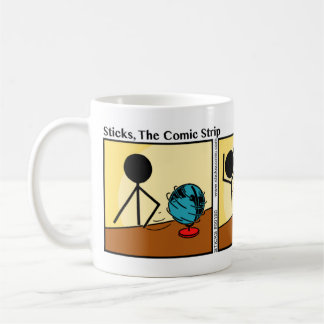 Funny Stickman Spin The Globe Mug