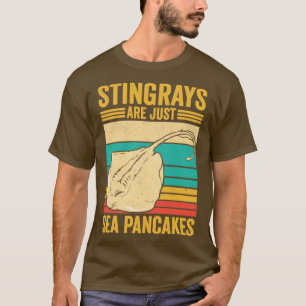 Funny Stingray Manta Ray Are Just Sea Pancakes Ret T-Shirt