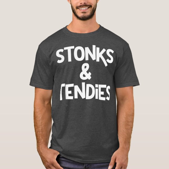 Funny Stock Market Gift Trader Gag Stonks and T-Shirt (Front)