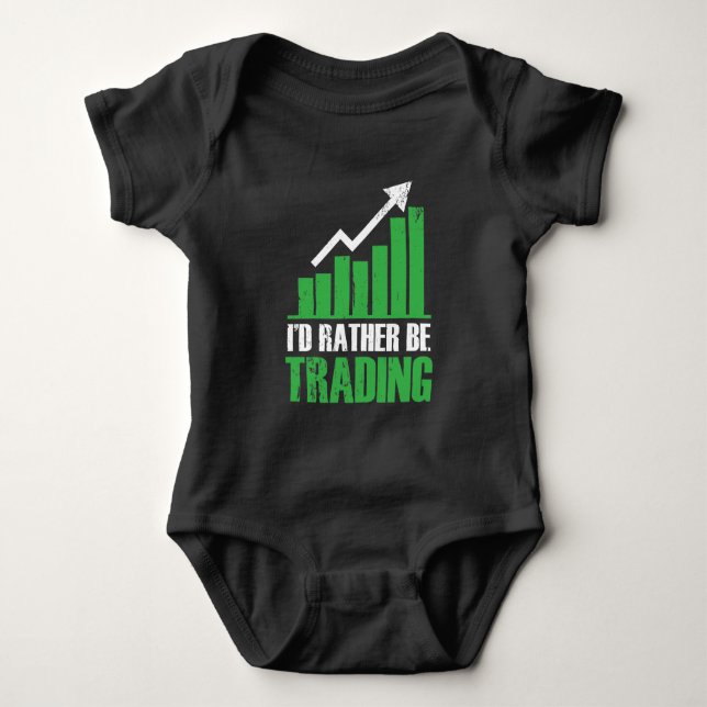 Funny Stock Market Trading Day Trader Investor Baby Bodysuit (Front)