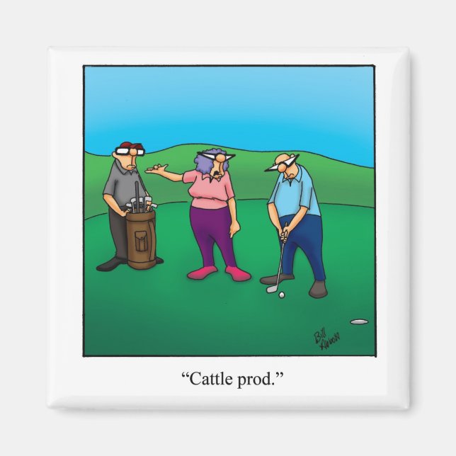 Funny Stocking Stuffer Golf Humour Magnet (Front)