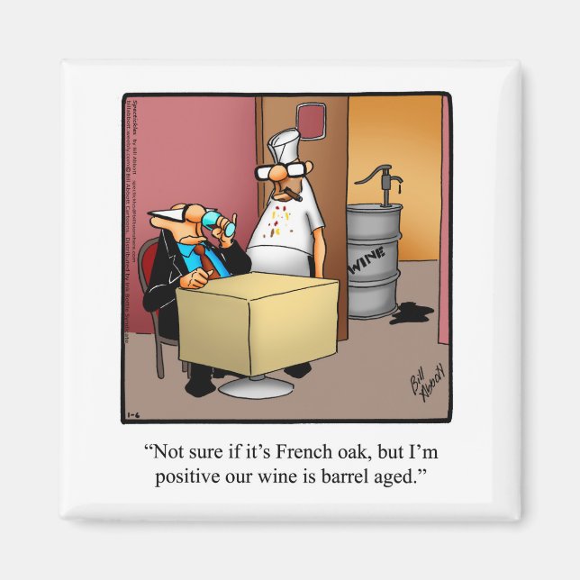 Funny Stocking Stuffer Wine Humour Magnet (Front)
