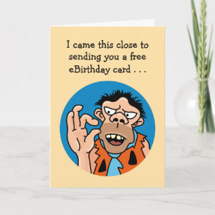 Funny Stone Age Birthday Card