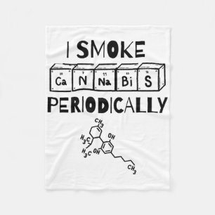 Funny Stoner Day Periodic Table Science Thc  Fleece Blanket