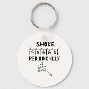Funny Stoner Day Periodic Table Science Thc  Key Ring
