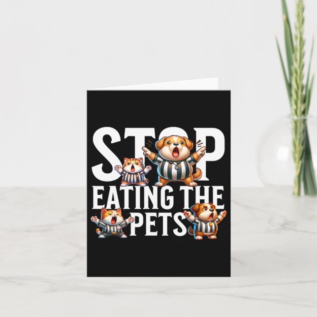 Funny Stop Eating The Dogs And Cats Springfield Pe Card (Front)