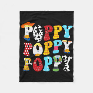 Funny Story Poppy Toy Boy Story Dad Fathers Day Te Fleece Blanket