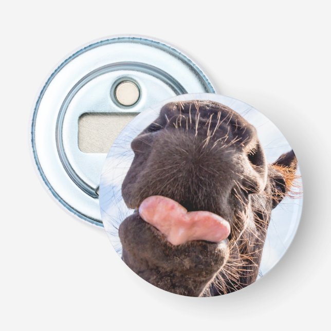 Funny Straight from the Horse's Mouth Photo Bottle Opener (Front)