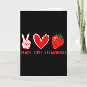 Funny Strawberry Art For Men Women Fruit Strawberr Card