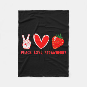 Funny Strawberry Art For Men Women Fruit Strawberr Fleece Blanket
