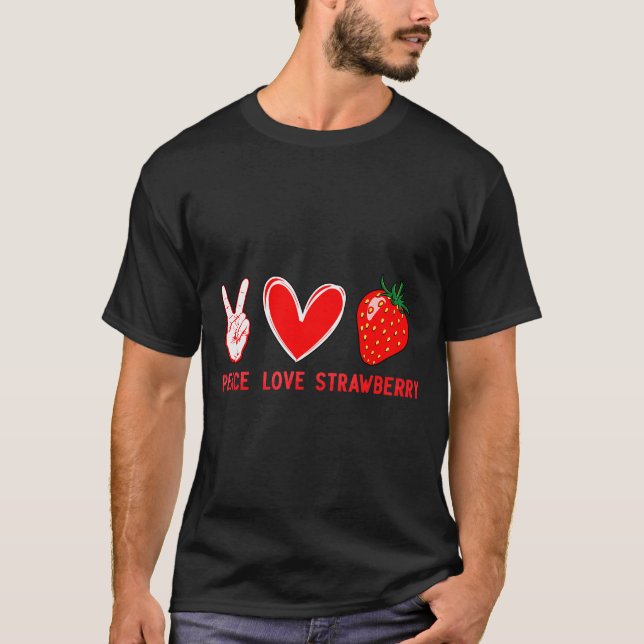 Funny Strawberry Art For Men Women Fruit Strawberr T-Shirt (Front)
