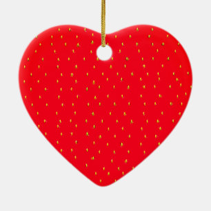 Funny strawberry background red ceramic tree decoration
