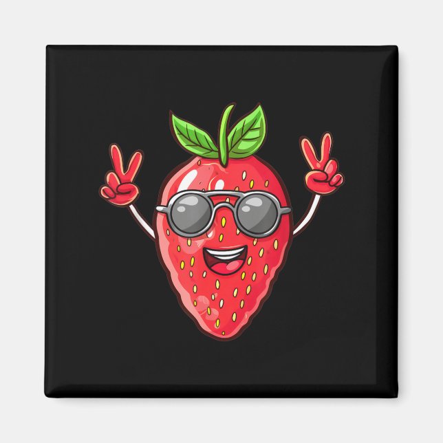Funny Strawberry Magnet (Front)
