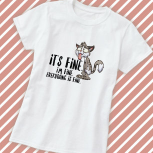 Funny Stressed Anxiety Cat T-Shirt