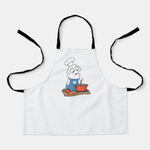 Funny Stressed Cooking Loop Character Apron