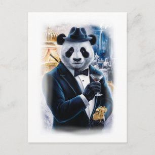 Funny Strictly British Movie Character on a White Holiday Postcard