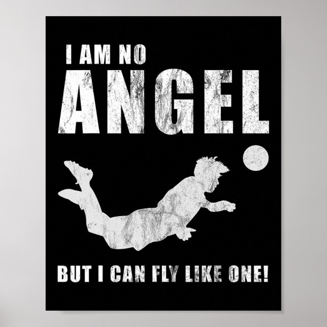 Funny Striker Forward Soccer Goal Sport Header Byl Poster (Front)