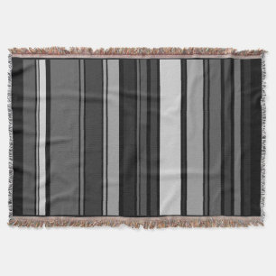Funny Stripes coloured XI + your background colour Throw Blanket