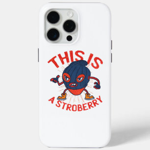 Funny Stroberry Masked Fruit Art iPhone 15 Pro Max Case