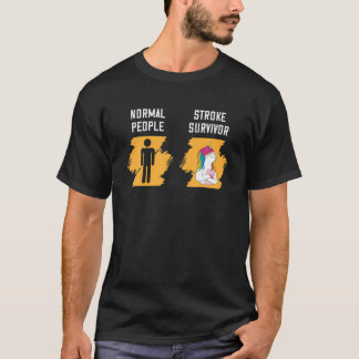 Funny Stroke Survivor Dabbing Unicorn Open Heart G T-Shirt