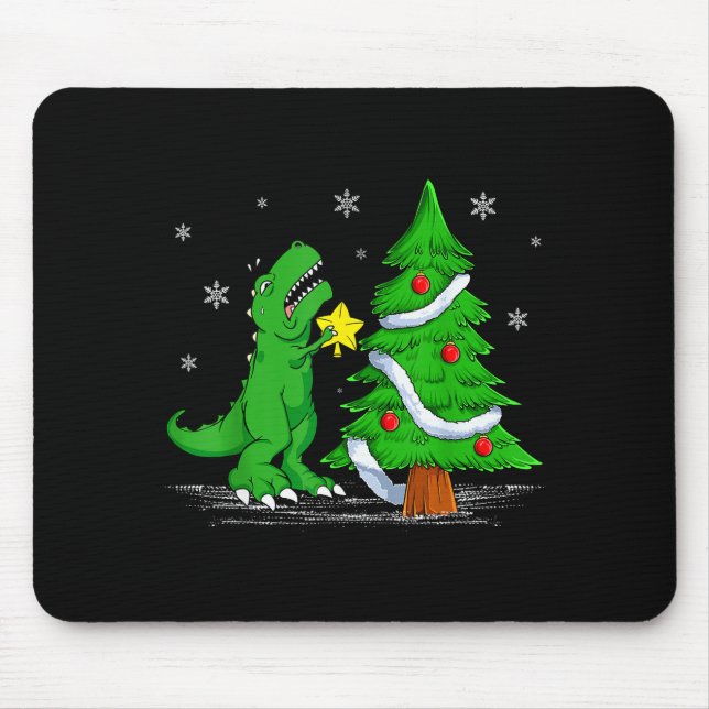 Funny Struggle Is Real Dinosaur T-rex Dino Christm Mouse Pad (Front)