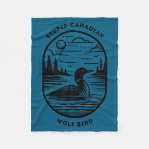 Funny Stud Canadian Wolf Bird Hockey Romance Lgbt  Fleece Blanket