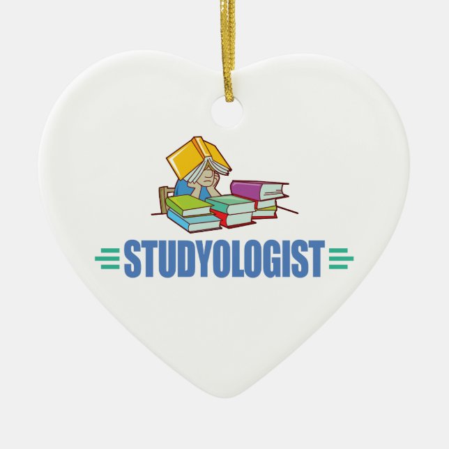 Funny Student Ceramic Tree Decoration (Front)