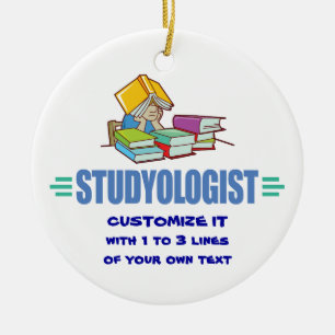 Funny Student Ceramic Tree Decoration