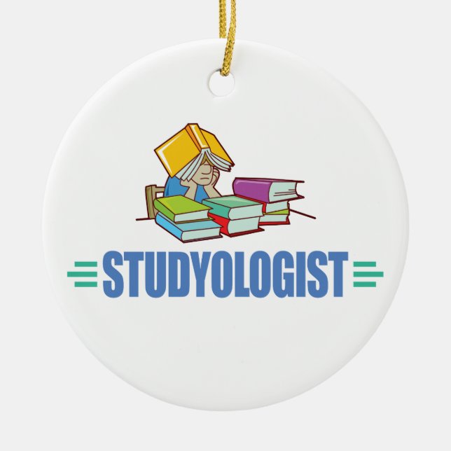 Funny Student Ceramic Tree Decoration (Front)