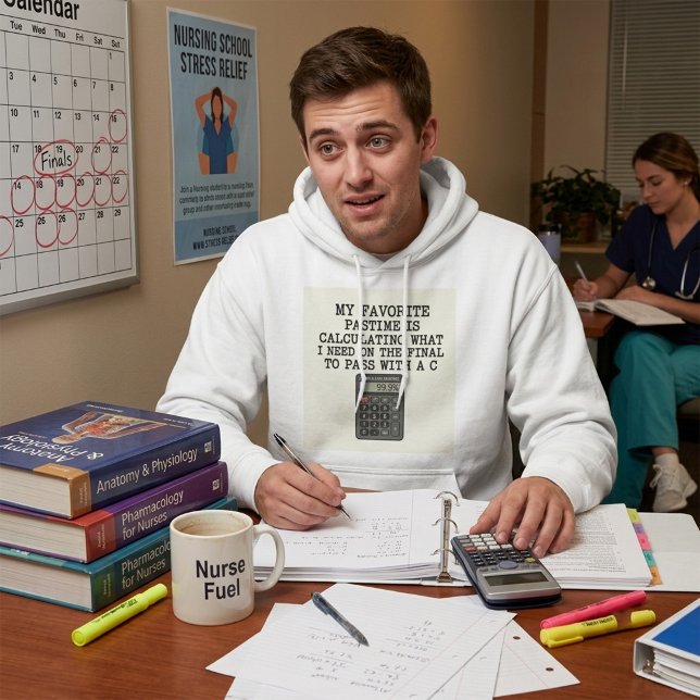 Funny Student Final Exam Calculator Quote  Hoodie (Creator Uploaded)