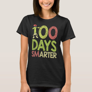Funny Student Kids Gift Dab Pencil Happy 100 Days T-Shirt