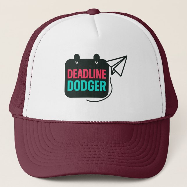 Funny Student & Work Wear- Procrastination Humour Trucker Hat (Front)