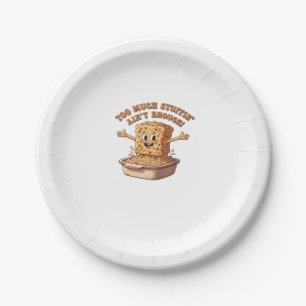 Funny Stuffing Overload Thanksgiving Classic T-Shi Paper Plate