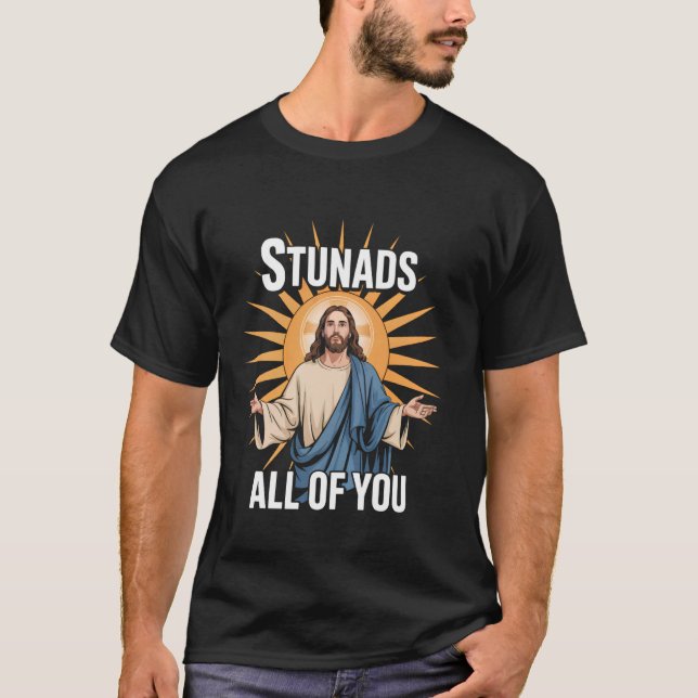 Funny Stunads Meme Design with Classic Pose T-Shirt (Front)