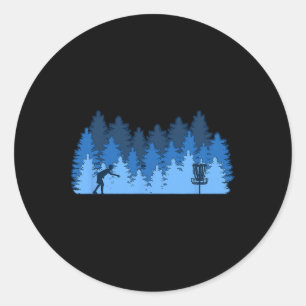Funny Stupid Tree, Disc Golf Gift Idea  Classic Round Sticker