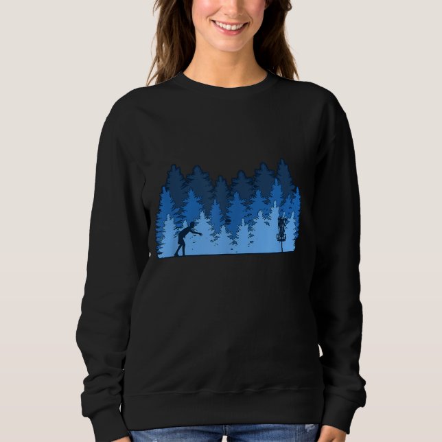 Funny Stupid Tree Disc Golf Gift Idea Sweatshirt (Front)