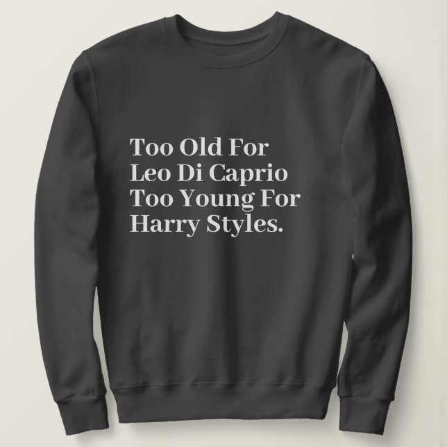 Funny Stylish Custom Minimal Monogram Dark Grey Sweatshirt (Design Front)