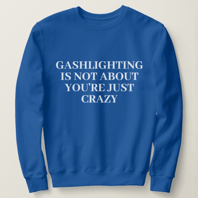 Funny Stylish Cute Custom Minimal Monogram Blue Sweatshirt (Design Front)