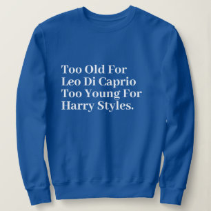 Funny Stylish Cute Custom Minimal Monogram Blue Sweatshirt