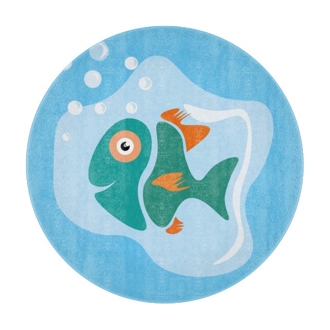 Funny Stylish Fish Cutting Board (Front)