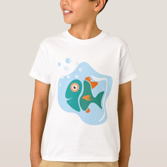 Funny Stylish Fish T-Shirt (Front)