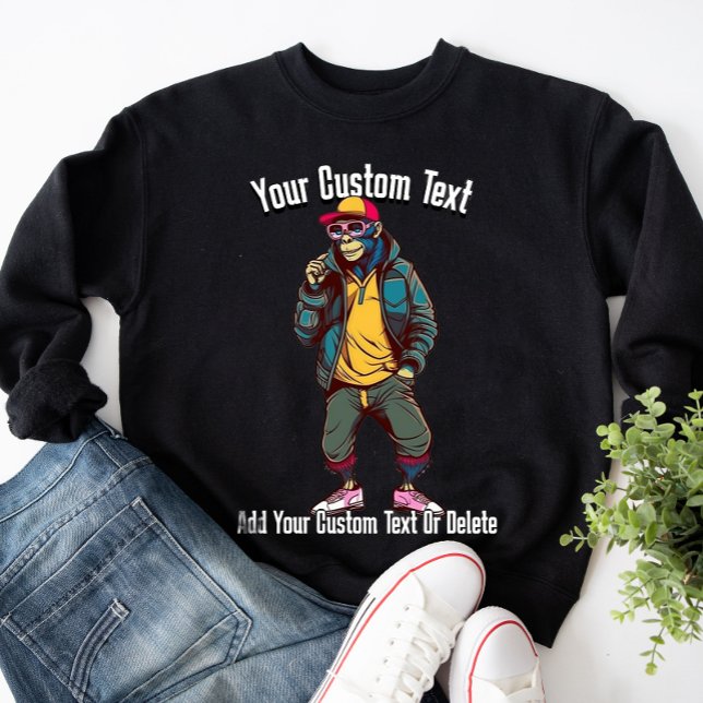 Funny Stylish Monkey Animal Fashion Sweatshirt (Creator Uploaded)