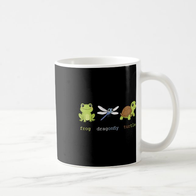 Funny Subtle Political Frog Dragonfly Turtle Resis Coffee Mug (Right)