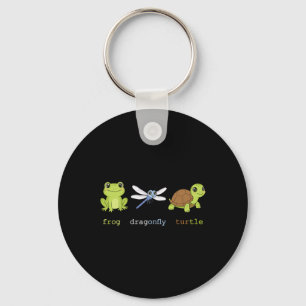 Funny Subtle Political Frog Dragonfly Turtle Resis Key Ring