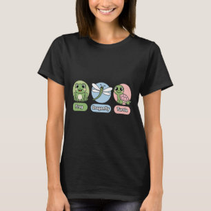 Funny Subtle Political Humour Frog Dragonfly Turtl T-Shirt